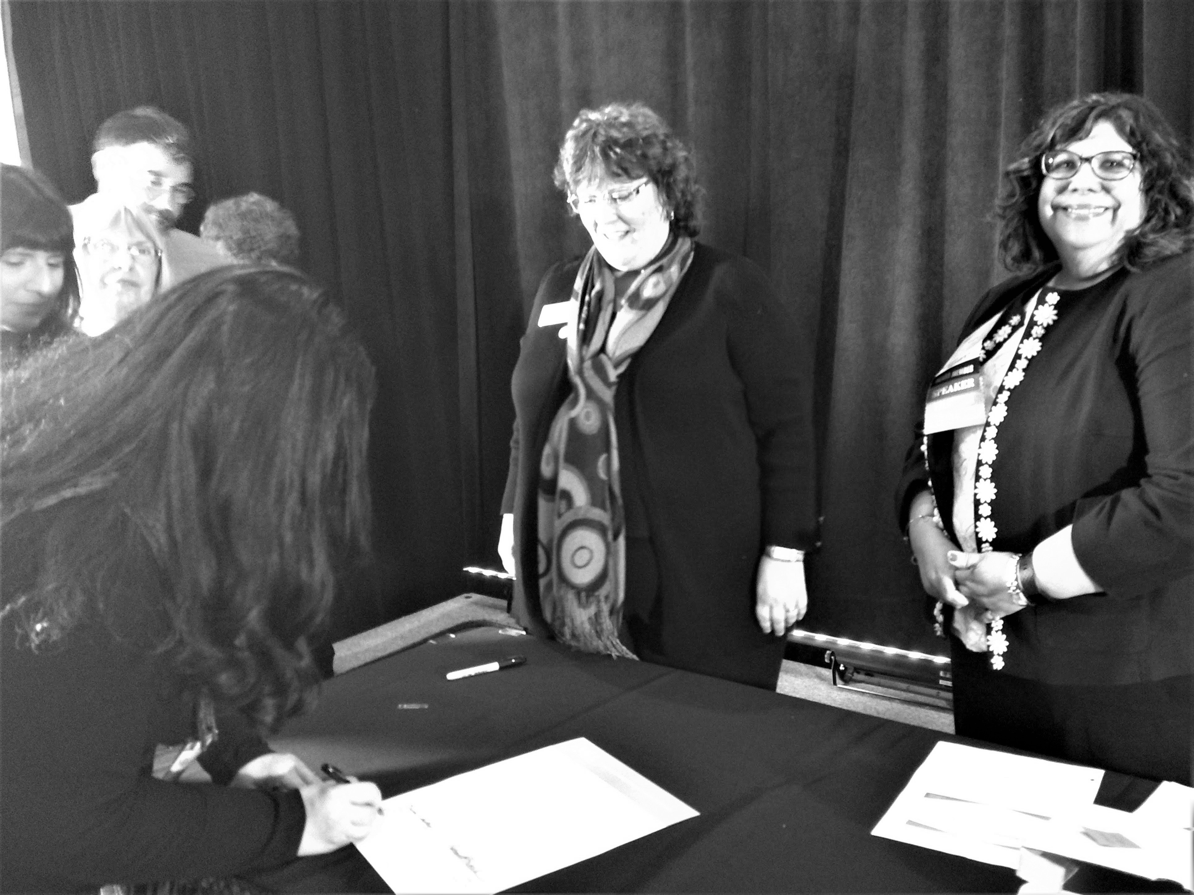 Members sign MLA Equity, Diversity and Inclusion statement on October 17, 2020 at the annual meeting during MLA 2020 Annual Conference at the Suburban Collection Showplace in Novi, MI.