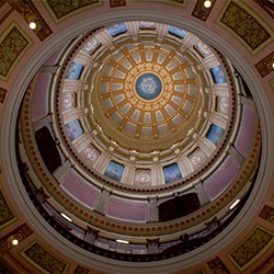 Michigan State Capitol Dome, Lansing Michigan Interior image of the Michigan State Capitol Dome